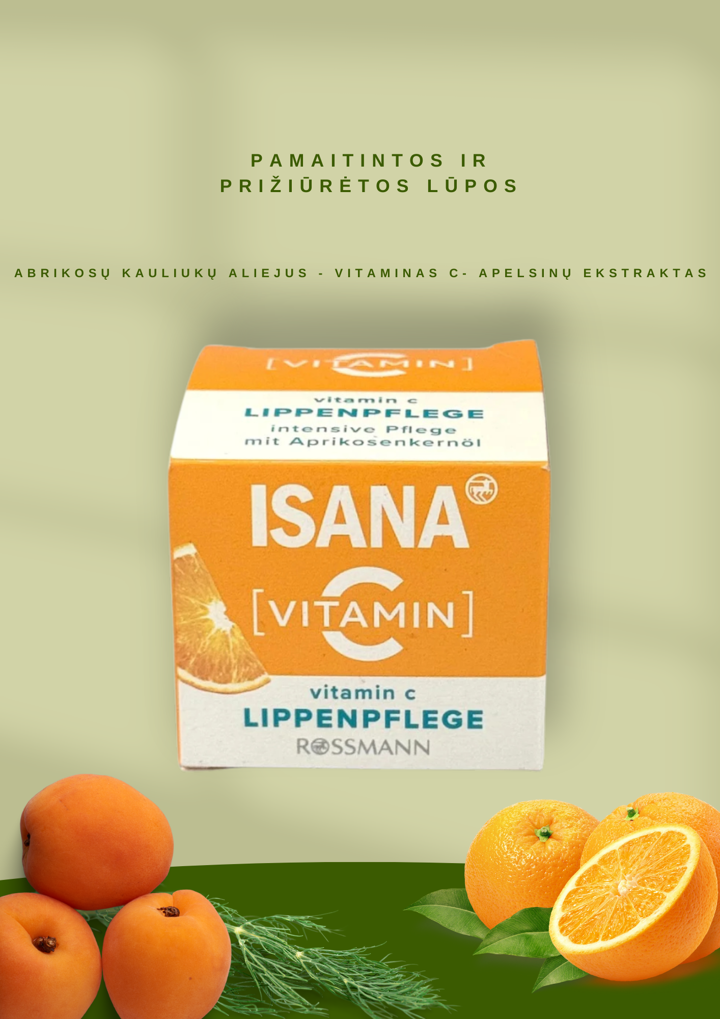 Isana Lūpų Vazelinas su Vitaminu C, 10 ml