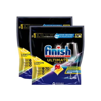 FINISH POWERBALL ULTIMATE ALL IN ONE Indaplovių kapsulės 2×70 vnt.