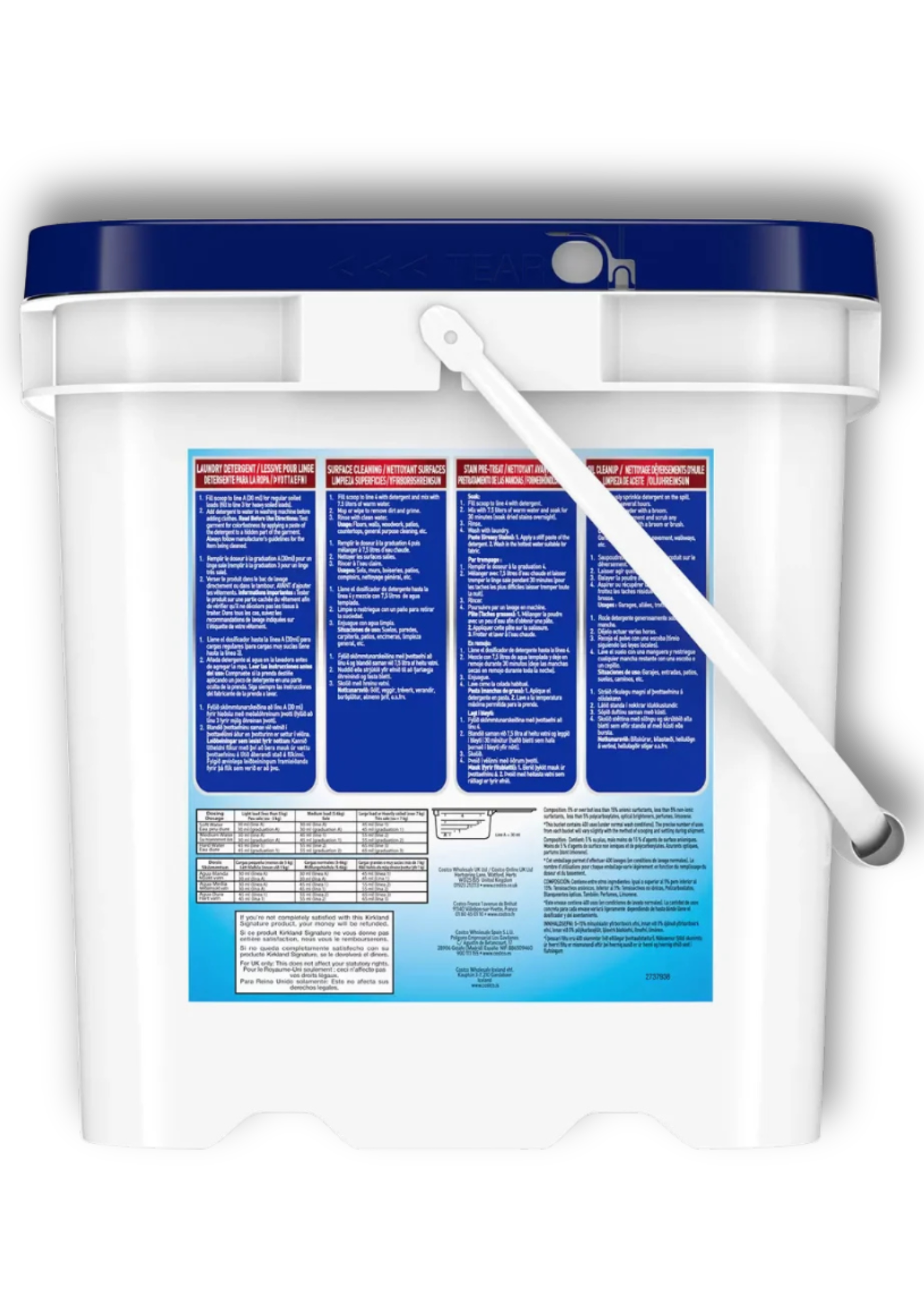 Kirkland Signature Super Koncentruoti skalbimo milteliai 12,7 kg.