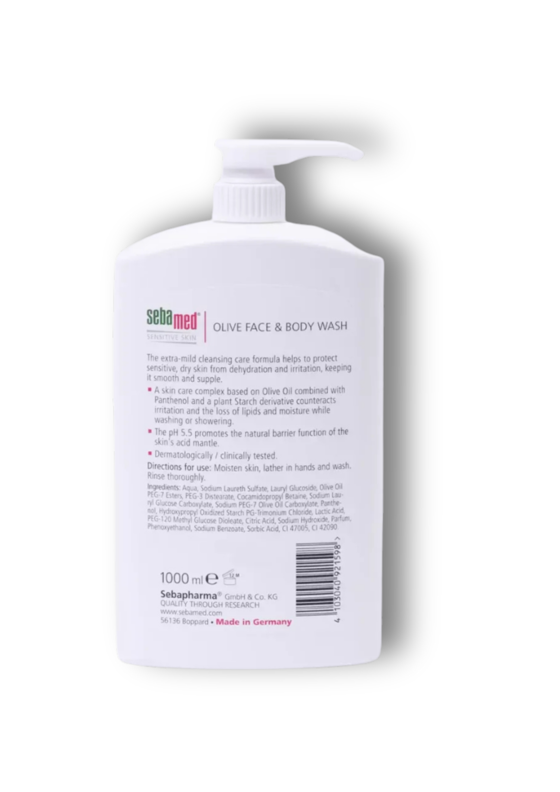 SEBAMED veido ir kūno prausklis jautriai ir sausai odai, 1 l