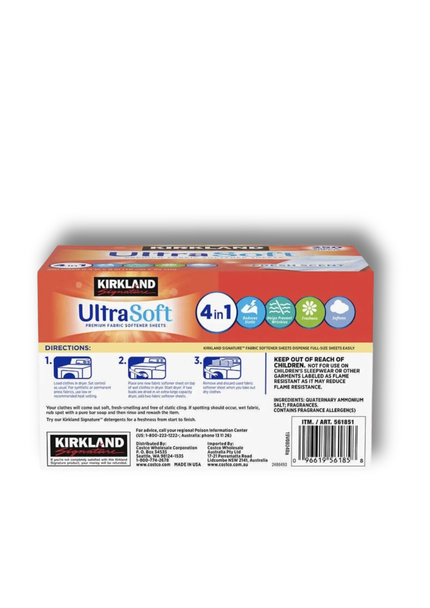KIRKLAND Signature ultra soft audinių minkštinimo lakštai, 2x250 vnt.